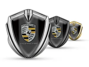 Porsche Metallico Cupolato Emblema Disegno High-End Look Drift